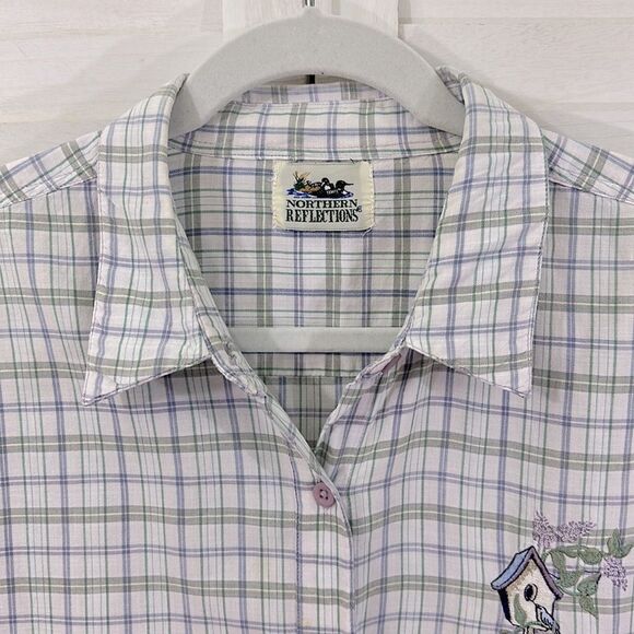 Plaid Shirt Size XL Northern Reflections Cotton Embroidered Plaid - Picture 3 of 10